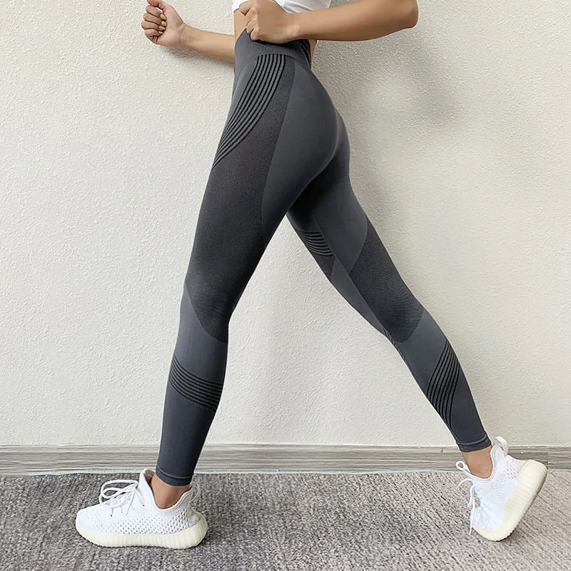 Women High Waist Gym Leggings – Quick-Drying Fitness Pants for Peach Hips & Stretch Comfort
