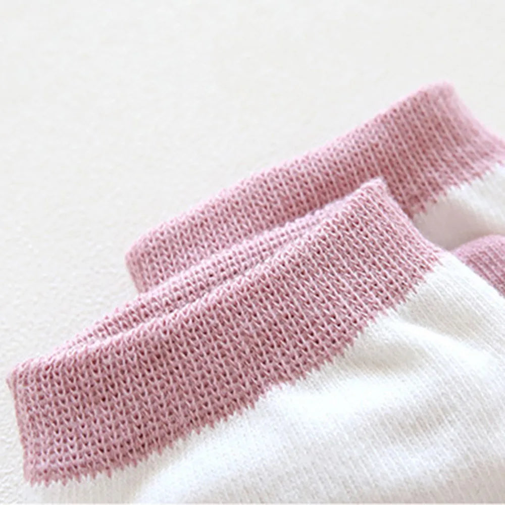 جوارب قطنية ملونة لطيفة بخمسة أصابع بتصميم هاراجوكو للنساء - قابلة للتهوية، مضادة للاحتكاك، وتصميم مرح