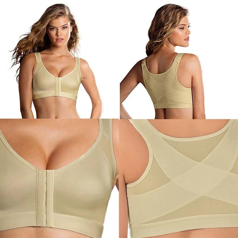 Yoga Sports Bra Posture Corrector – Lift Up, Breathable, Shockproof Cross-Back Fitness Bra for Women