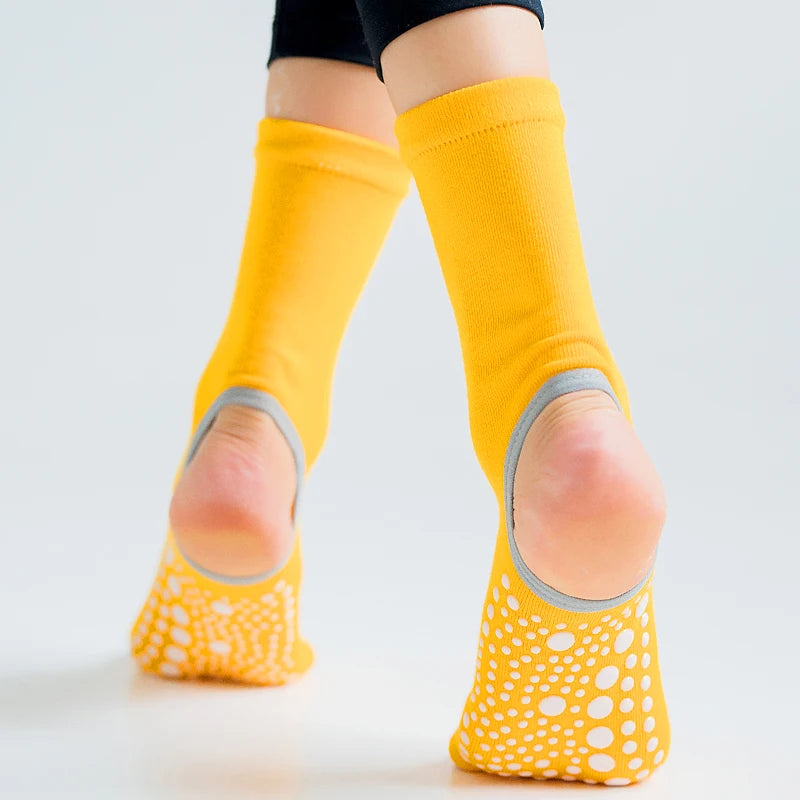 Two-Toe Non-Slip Yoga Socks for Women – Breathable, Quick-Dry Cotton Pilates & Ballet Grip Socks