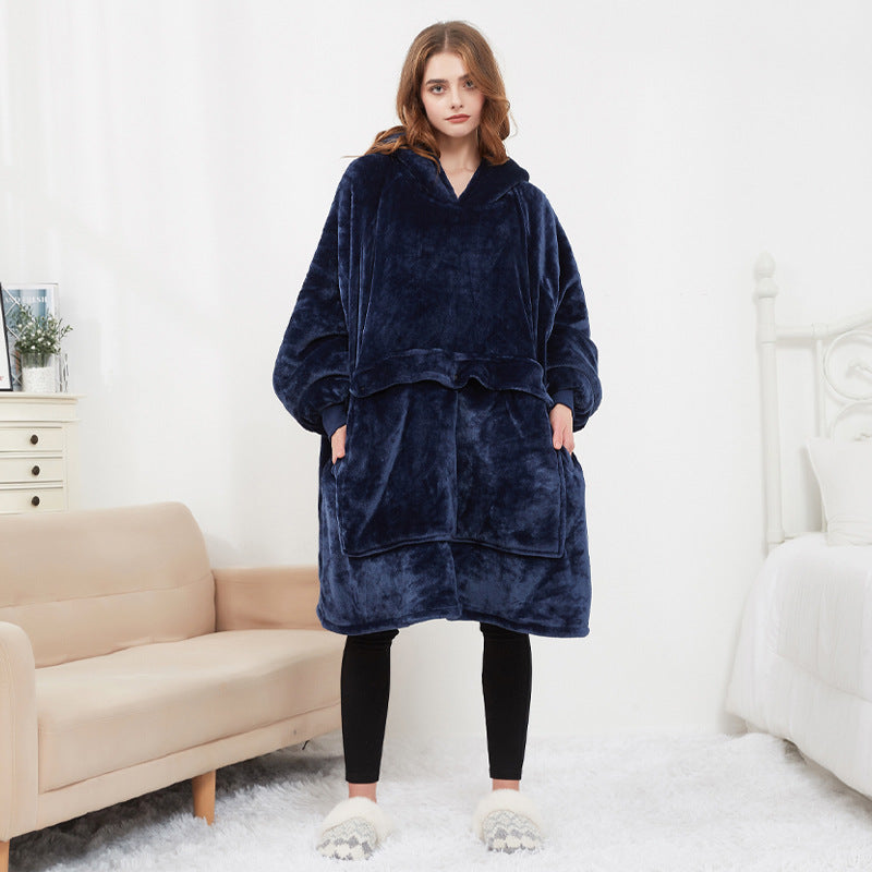 Heated Oversized Hoodie Blanket – Cozy Sherpa Wearable Blanket