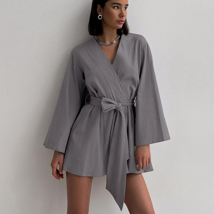 Premium Grey Cotton Pajamas Set – Breathable, Comfortable Sleepwear for Home & Leisure