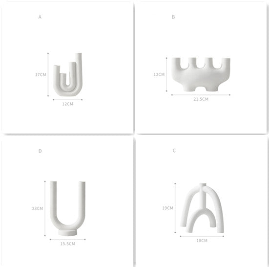 Handmade Nordic Clay Candlestick – Elegant White Home Decor