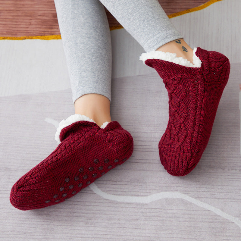 Cozy Indoor Floor Socks – Thick Warm Non-Slip Winter Slipper Socks for Women & Men | Plush Sherpa Fuzzy Home Comfort