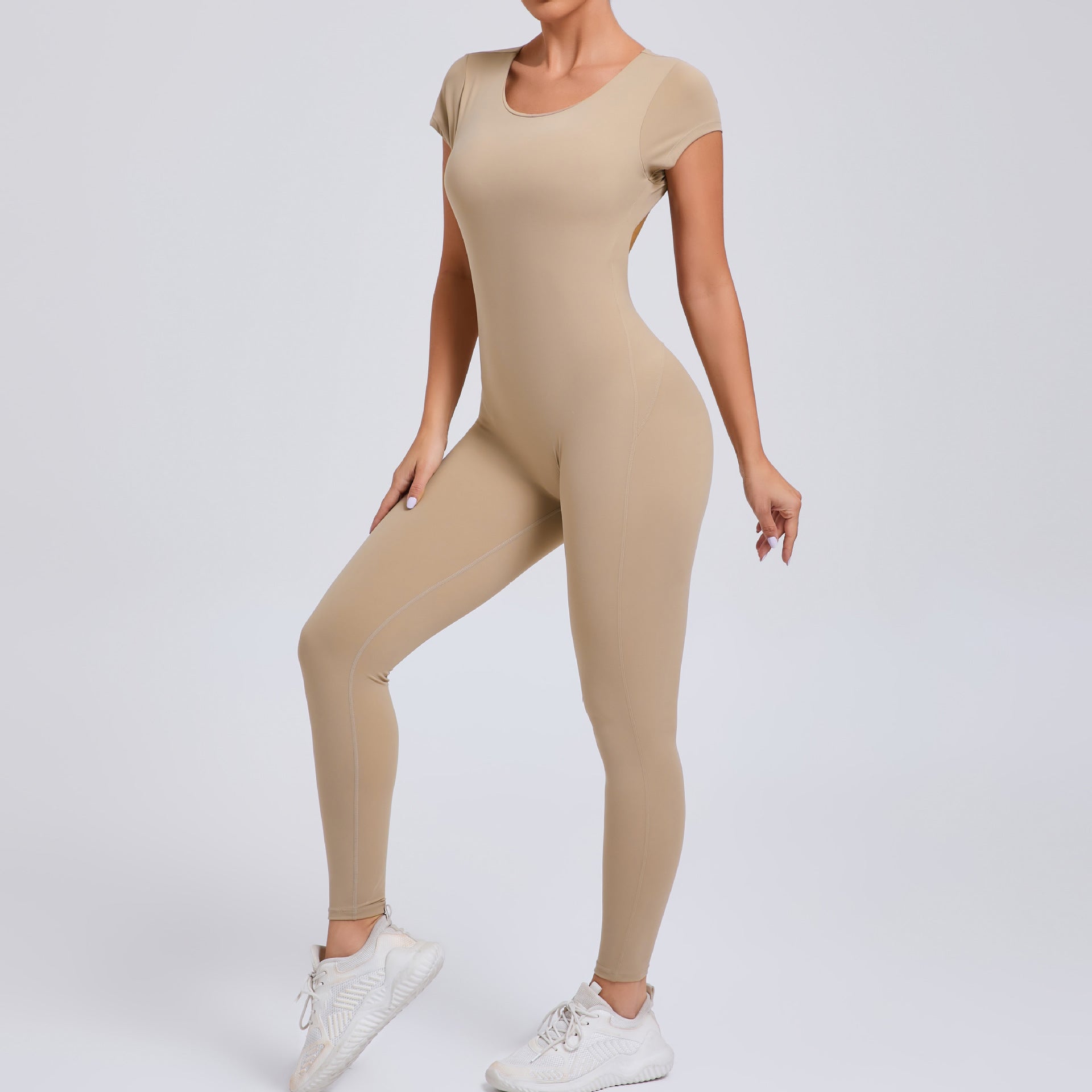Women’s Tight-Fit Jumpsuit – Moisture-Wicking Fitness & Running Wear