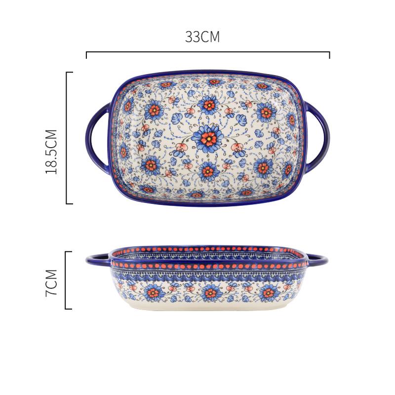 Porcelain Bakeware – Floral & Plant Design Ceramic Trays