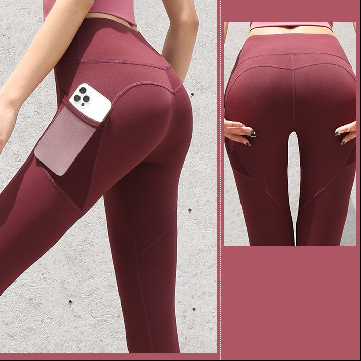 Gym Sport Seamless Leggings for Women with Pockets – High Waist Yoga &amp; Running Pants