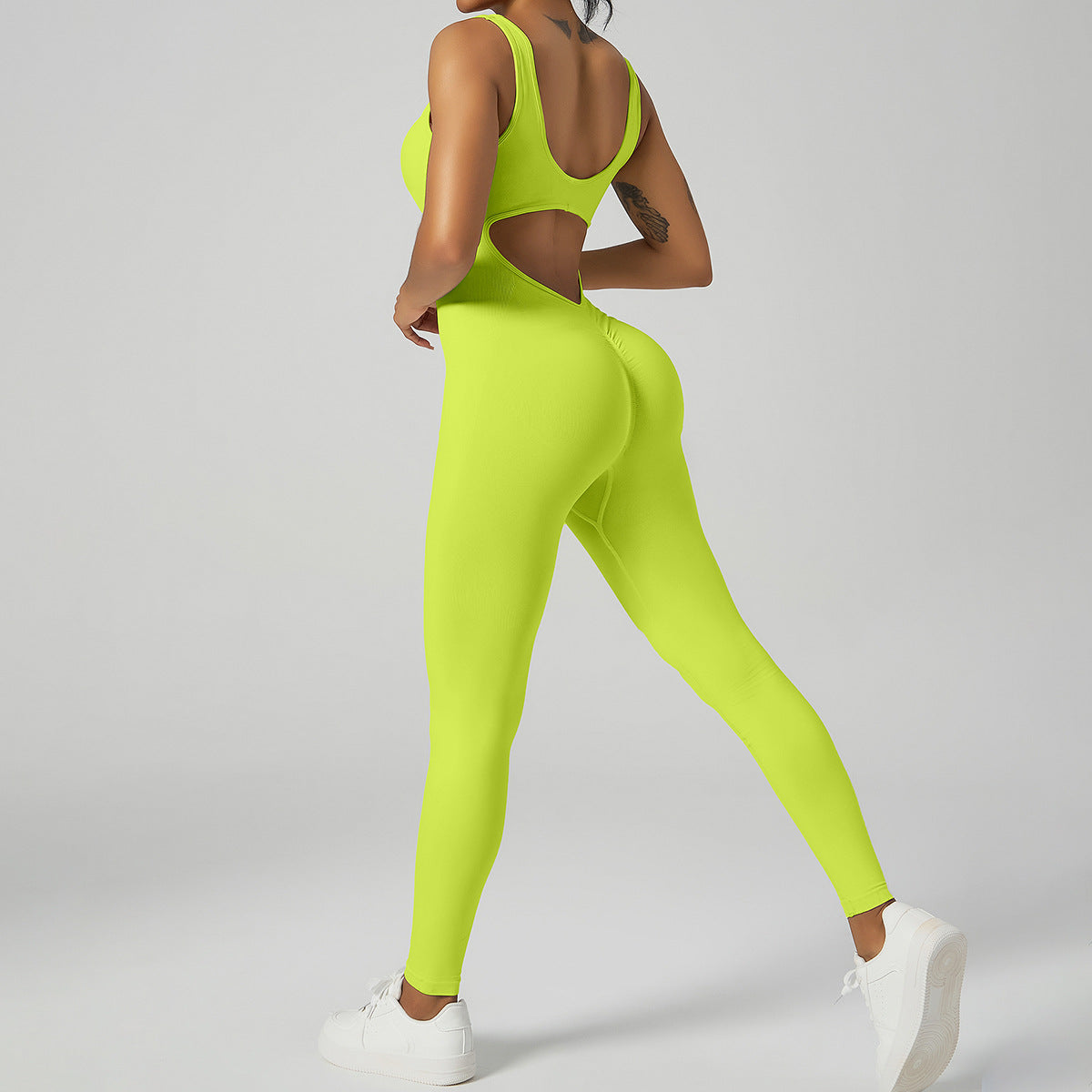 Women’s Gold Cloud Fabric Jumpsuit – Stretchy, Moisture-Wicking Activewear
