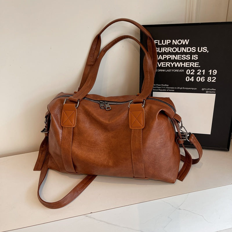 Large Capacity Crossbody Bag – Durable PU Travel & Fitness Bag