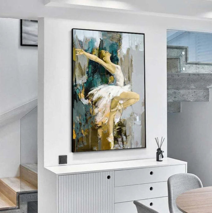 Custom Frameless Decorative Canvas Painting – Modern Living Room Wall Art