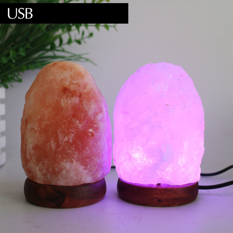 Himalayan Salt Lamp with Remote Control – Bamboo Base Wellness & Meditation Light