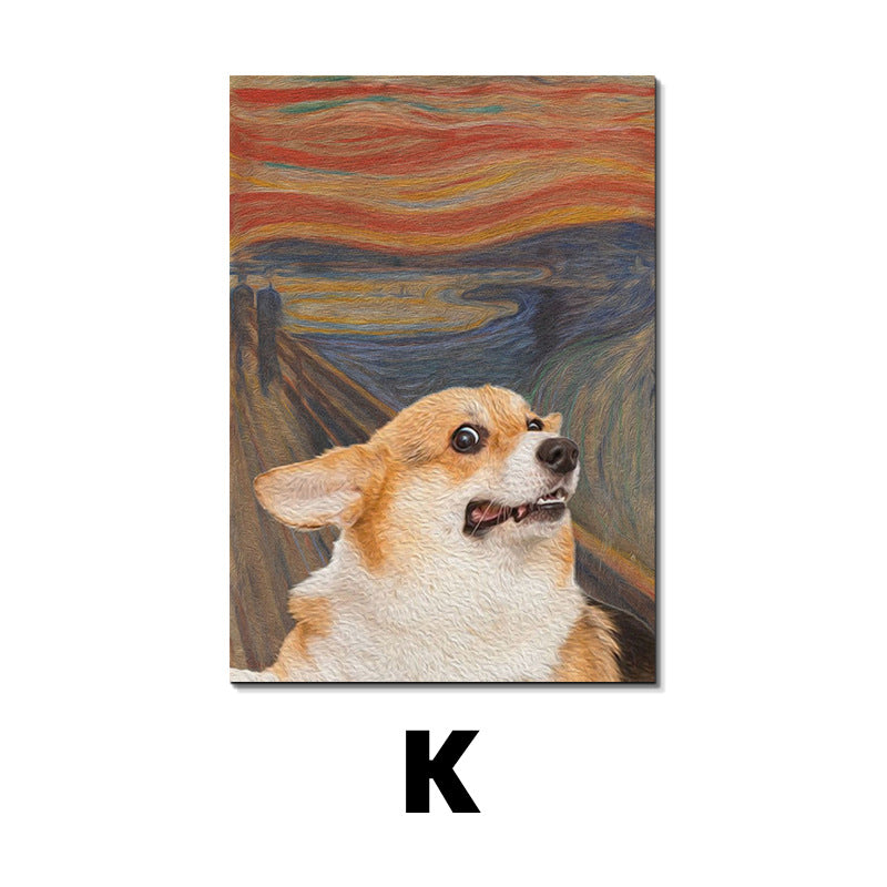 Entrance High-Grade Canvas Hanging Painting – Modern Solid Wood Wall Art