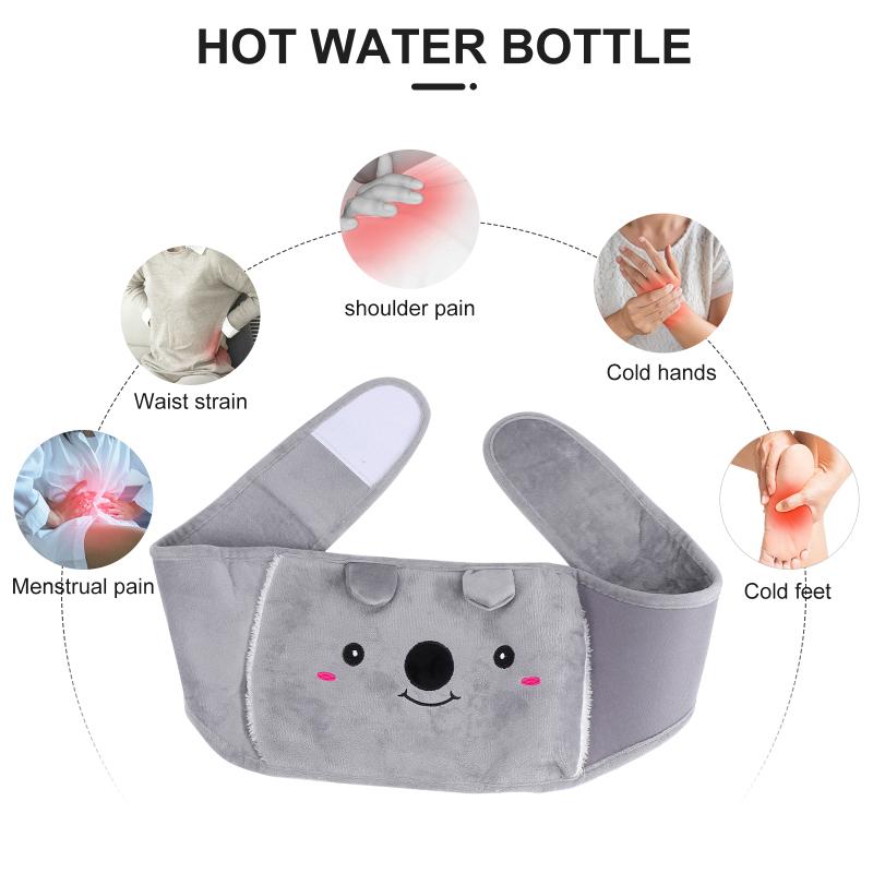 Hot Water Bottle Bag with Warm Plush Waist Cover – Cozy Heat for Comfort & Relief