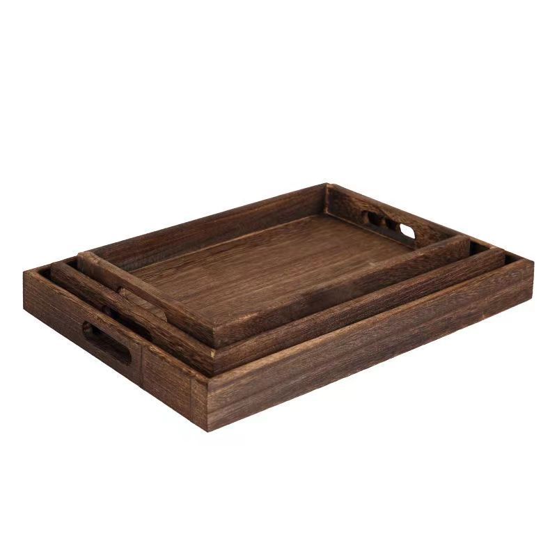 Retro Horn Paulownia Wooden – Small, Medium & Large Modern Simple  Tray