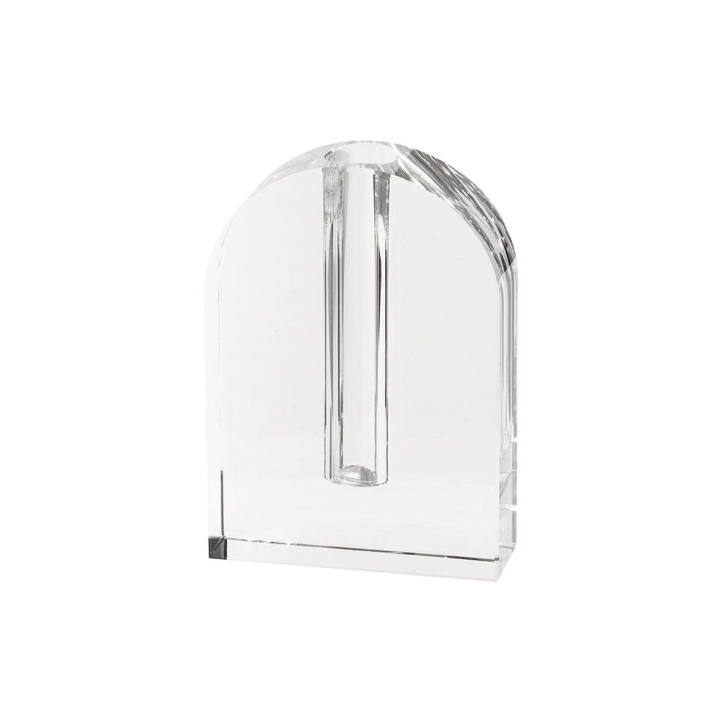 Transparent Crystal Vase – Modern Solidification Series Decorative Vase