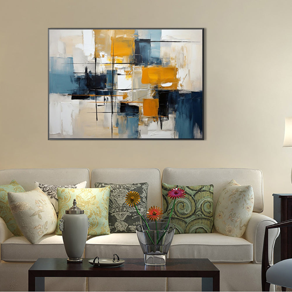 Handmade 3D Textured Abstract Oil Painting on Canvas – Modern Wall Art