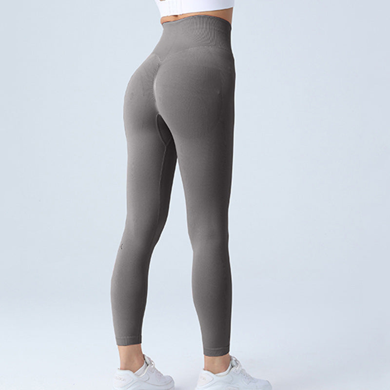 Seamless Tummy Control Yoga Leggings for Women – High-Waist Peach-Butt Workout & Running Fitness Pants
