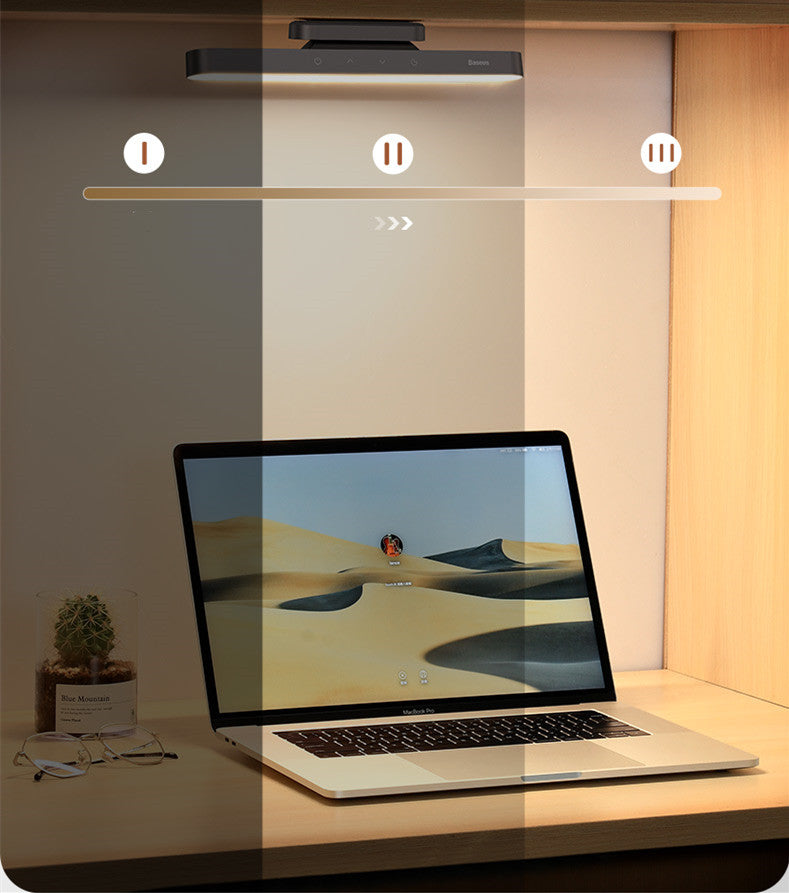 Baseus Magnetic Stepless Dimming LED Desk Lamp – Eye Protection, Modern Dorm & Study Light