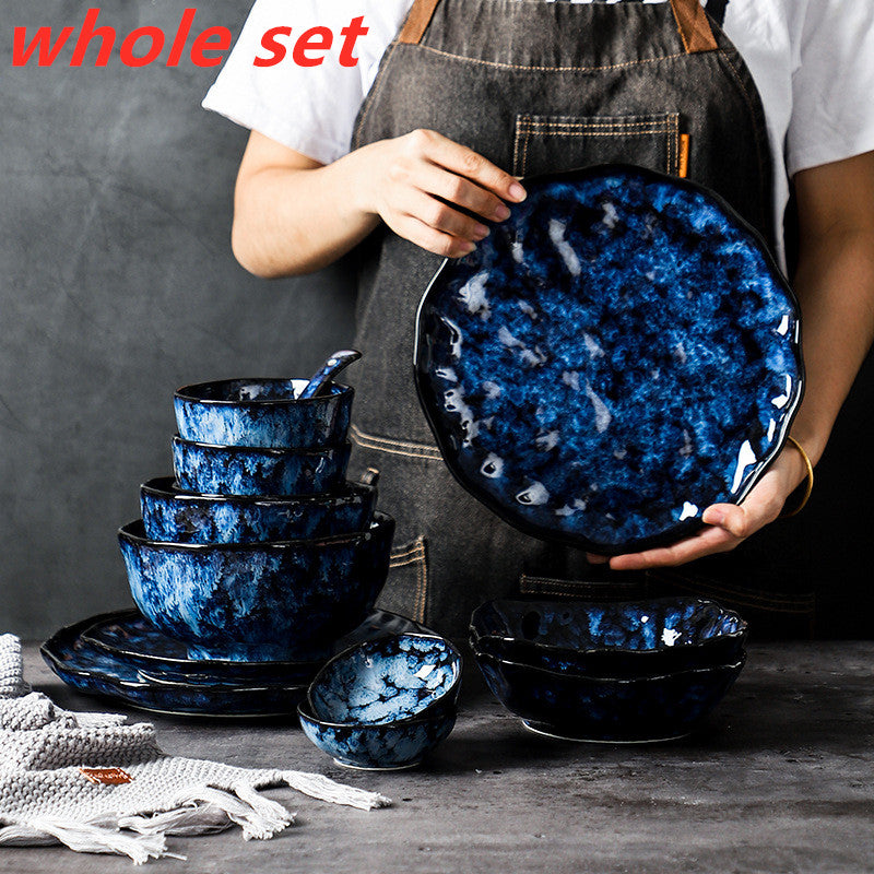 Exquisite Ceramic Dinnerware Set – Bowls, Plates & Spoon for Elegant Dining