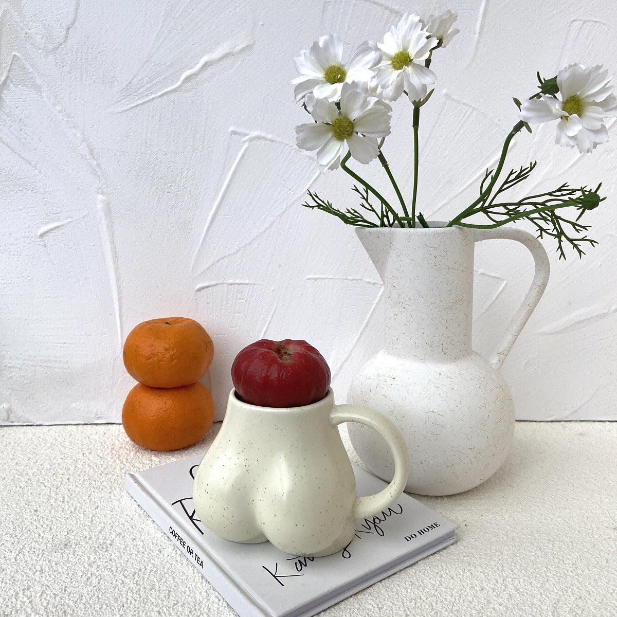 Creative Pottery Mug – Round, High-Temperature Resistant Drinkware