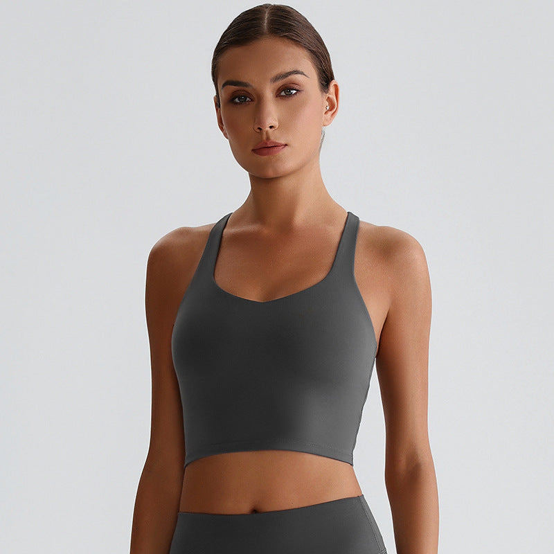 Cross Back Running & Yoga Bra – Super Stretch Support, Breathable Comfort, Multi-Sport Activewear