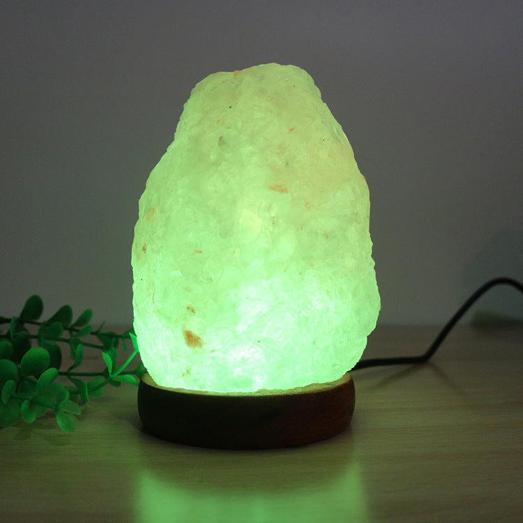 Himalayan Salt Lamp with Remote Control – Bamboo Base Wellness & Meditation Light
