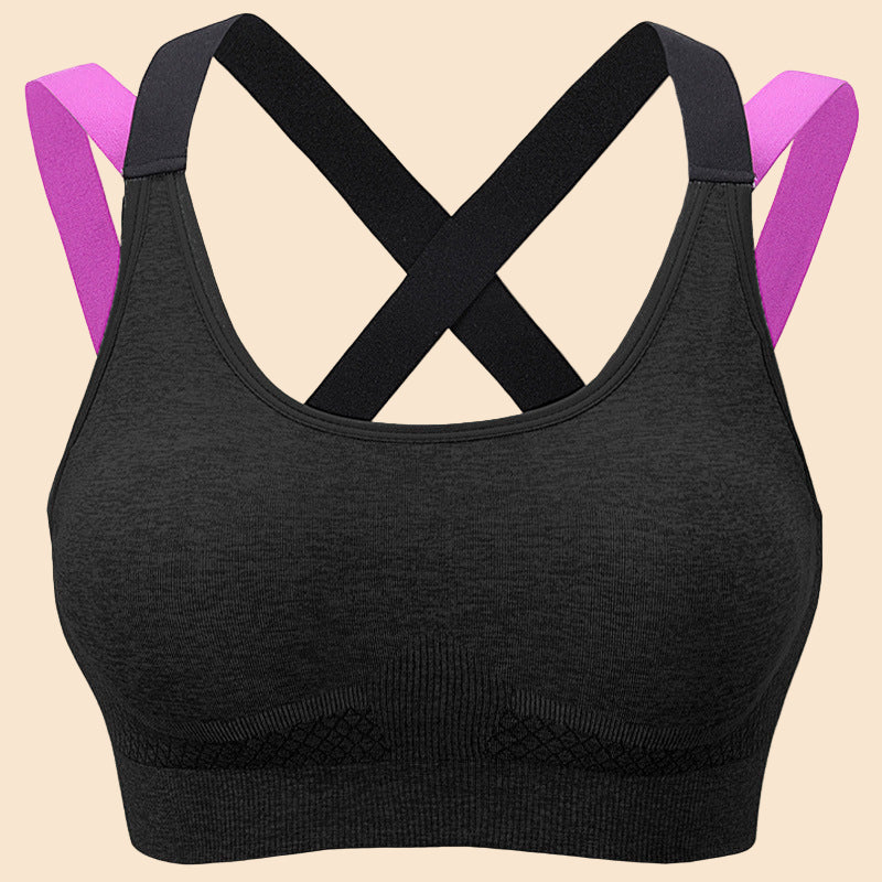 Soutien desportivo feminino para ioga, corrida e fitness – com suporte, respirável e com um bonito design nas costas.