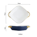 Rectangular Oval Diamond Ceramic Bake Tray – Microwave-Safe Dish