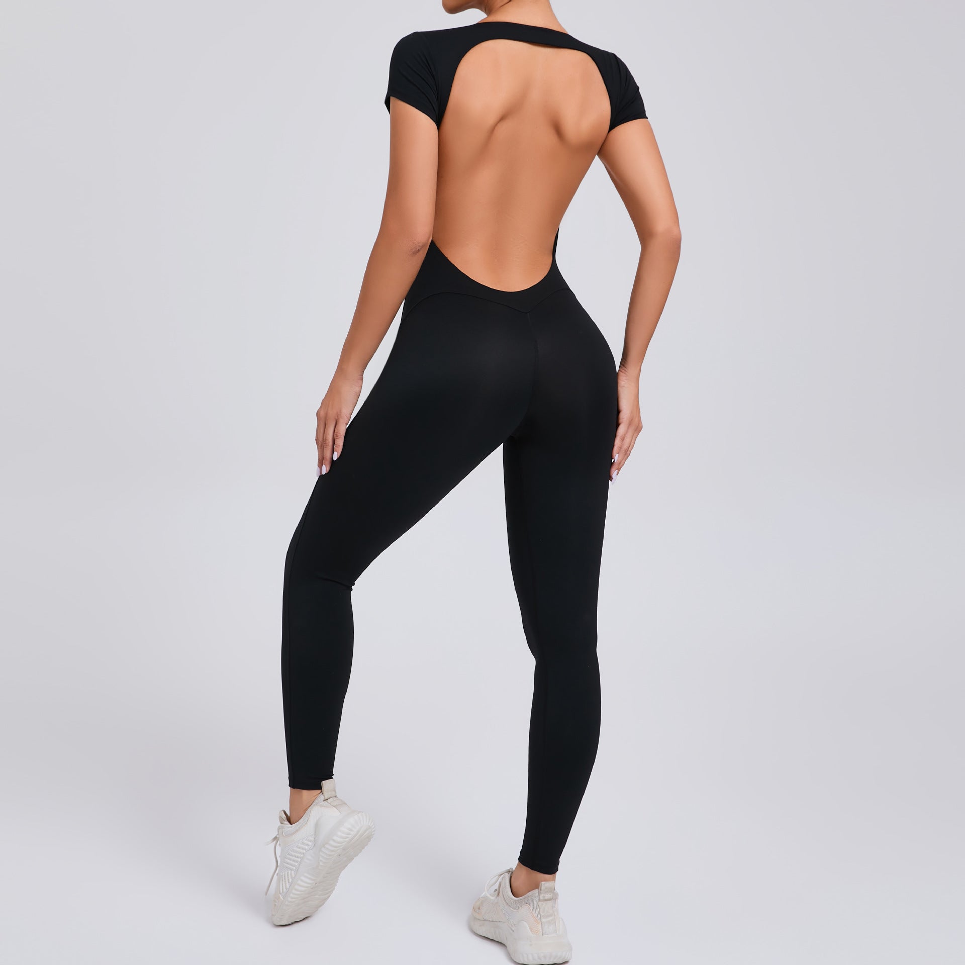 Women’s Tight-Fit Jumpsuit – Moisture-Wicking Fitness & Running Wear