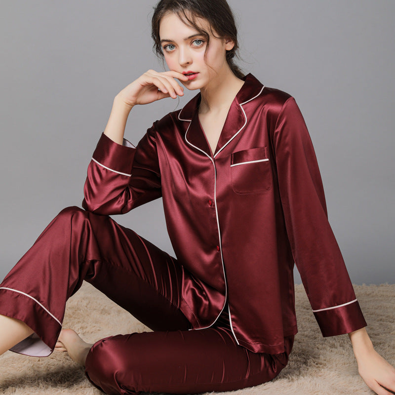 Women’s Silk Loungewear Set - Spring And Autumn
