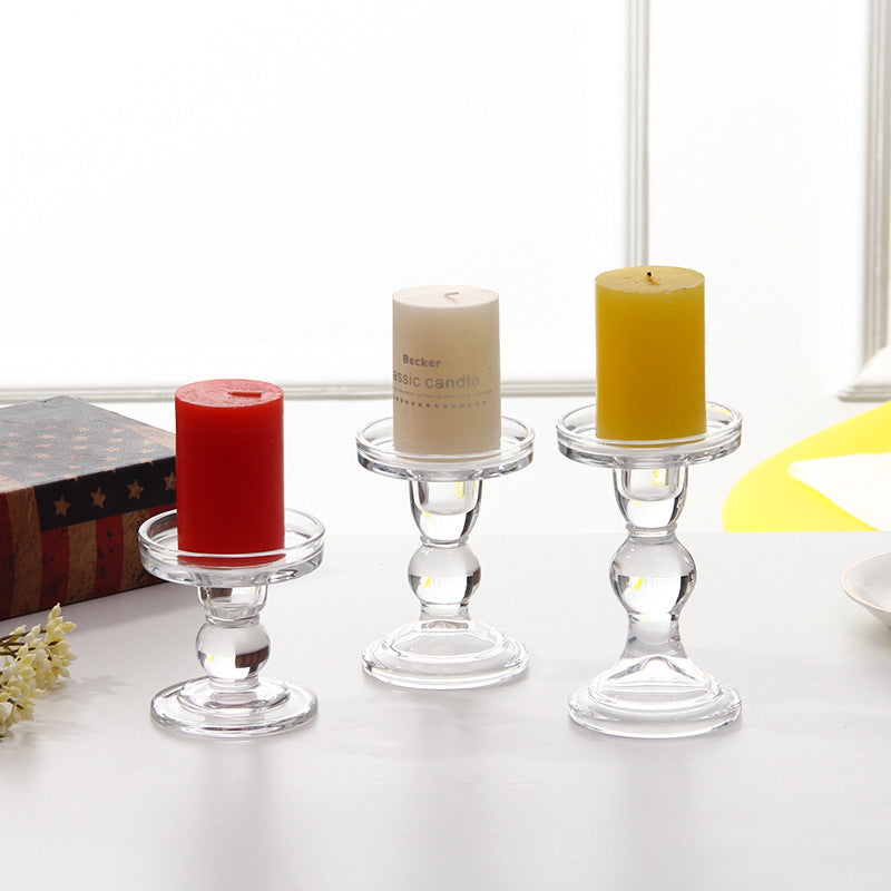 Glass Candle Holder – Elegant Wax Holder for Home Decor