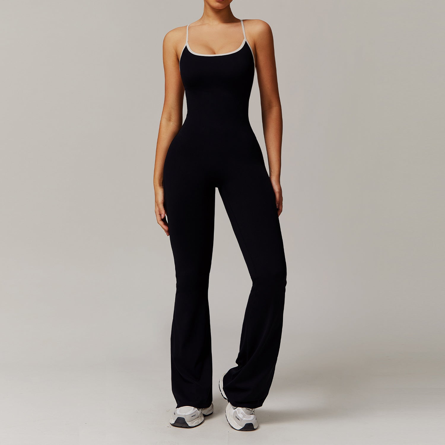 Women’s Breathable Jumpsuit – All-Season Solid Color Activewear