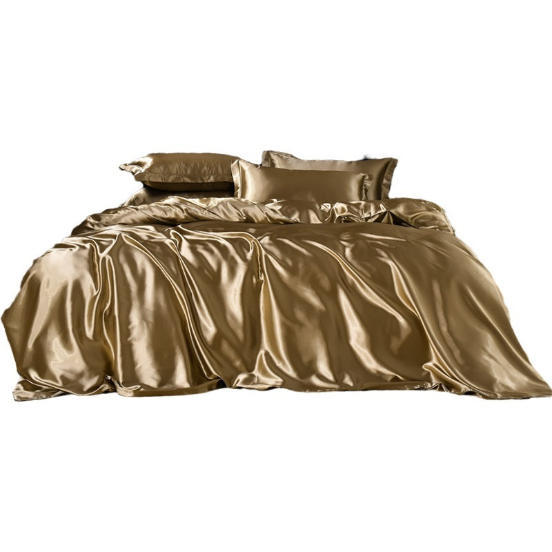 Luxurious Four-Piece Mulberry Silk Quilt Cover – Soft, Breathable & Elegant Bedding Set