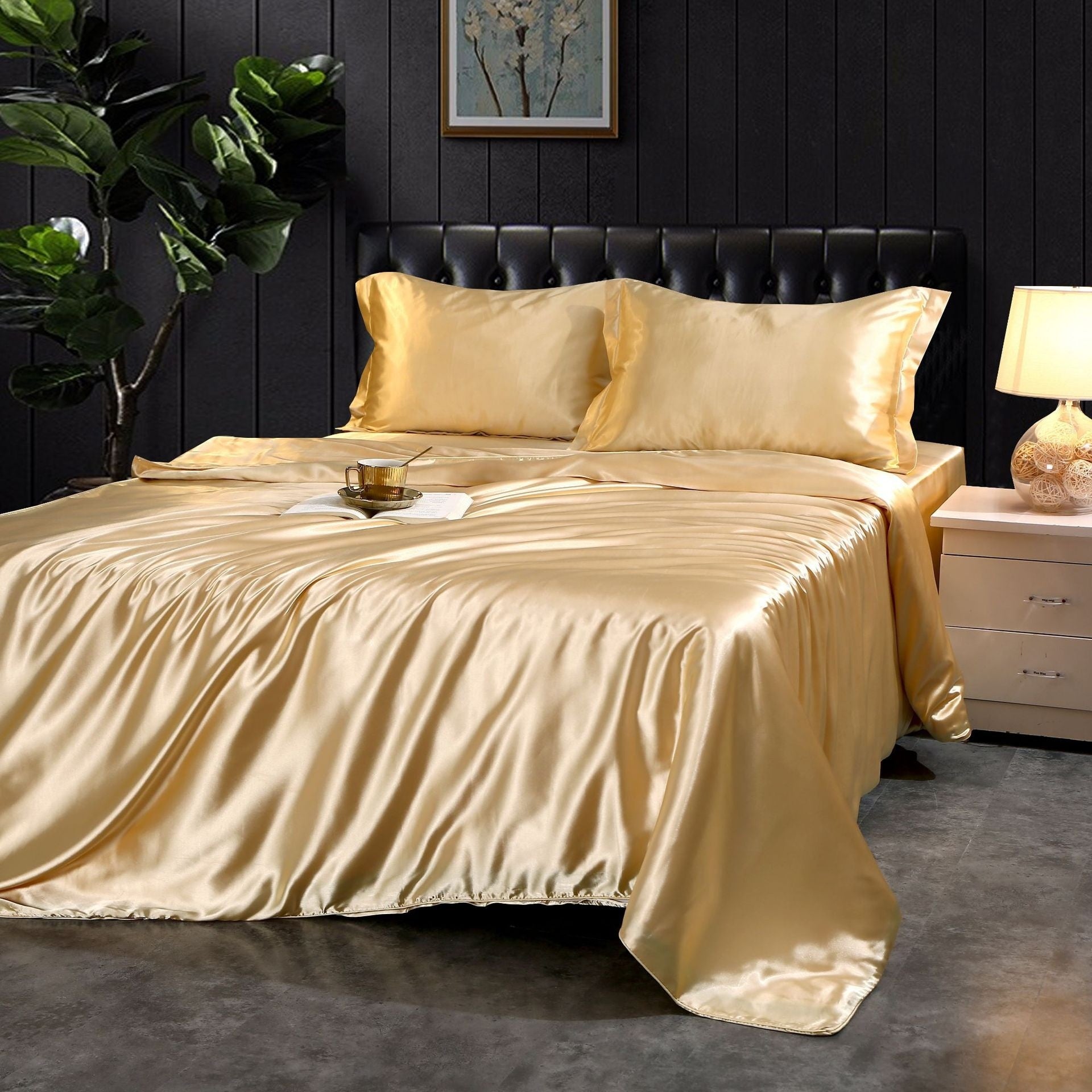 Luxurious Four-Piece Mulberry Silk Quilt Cover – Soft, Breathable & Elegant Bedding Set