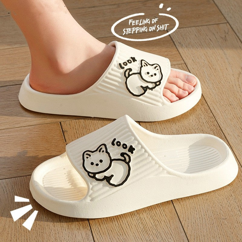 Cute Cat Flip-Flop Slippers – Anti-Slip, Breathable & Lightweight Unisex Home Slippers