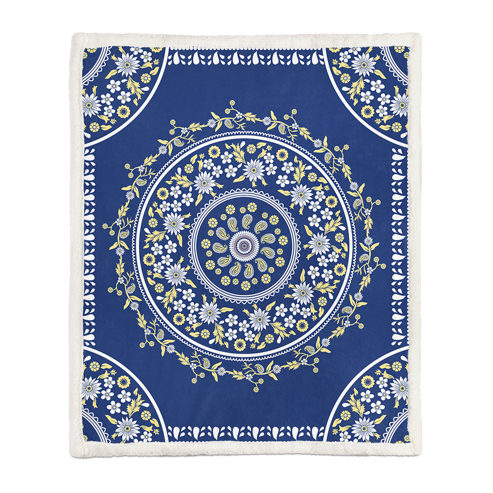 Flannel Flower Blanket – Soft Air Conditioning & Napping Throw