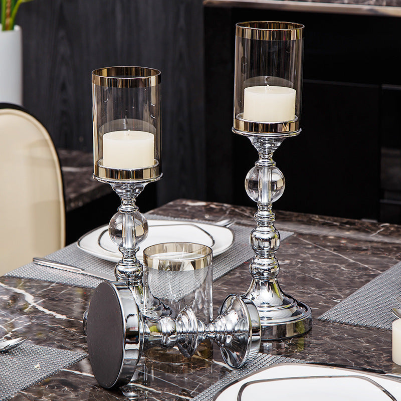 Glass Candle Holder – Elegant Three-Size Decorative Candlestick