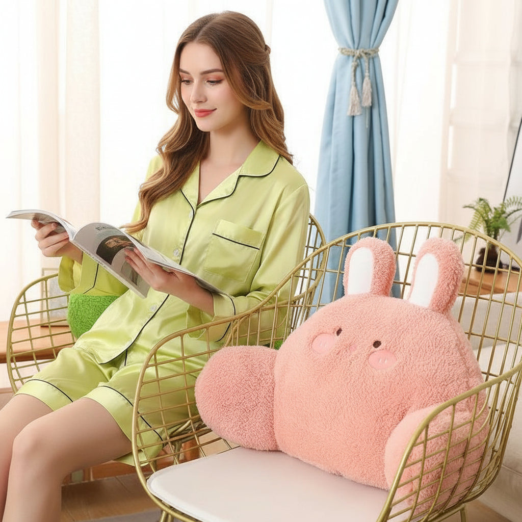 Plush Pillow – Soft Panda, Frog & Rabbit Decorative Cushion for Home