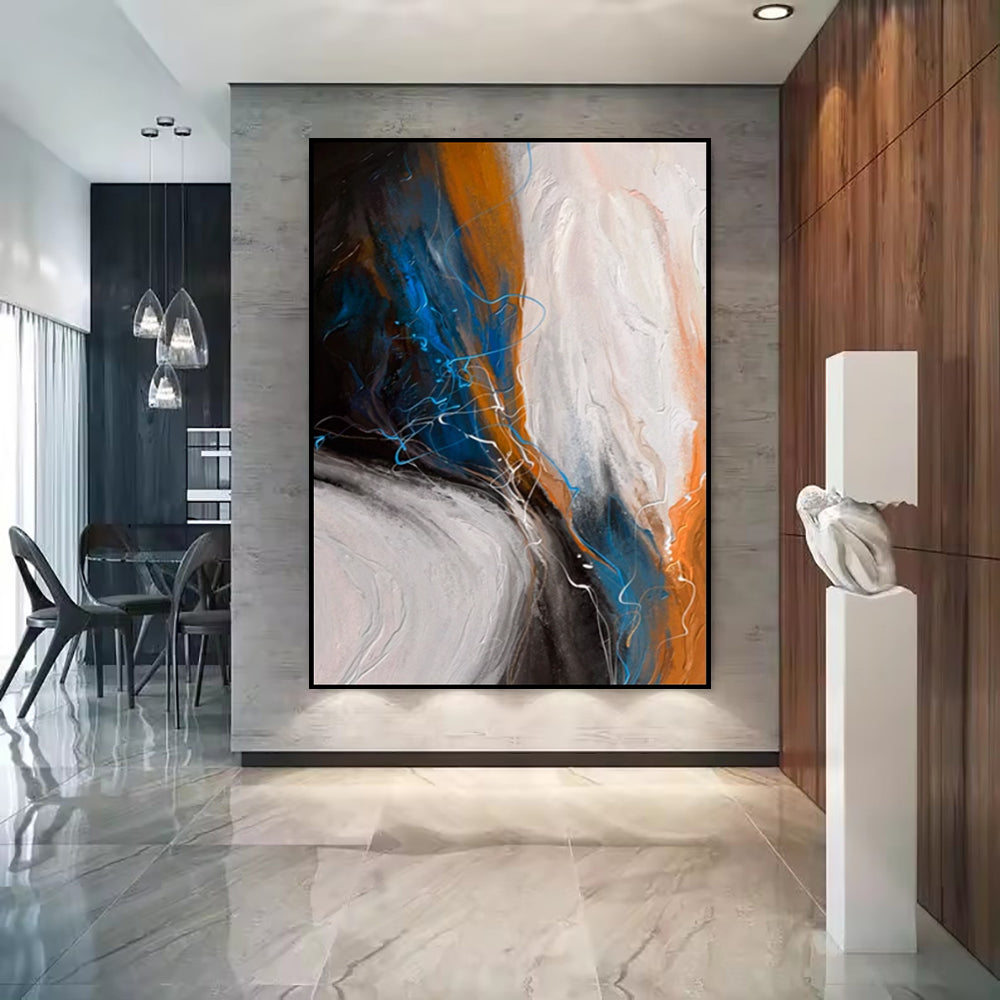 Handmade Modern Abstract Oil Painting – Canvas Wall Art for Home Decor