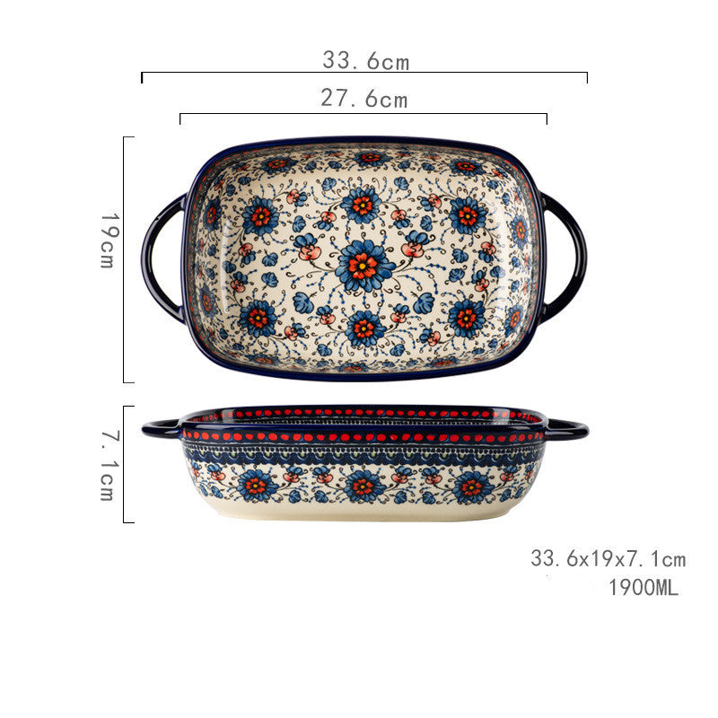 Square Flower Bakeware – Ceramic Baking Dish