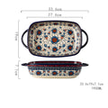 Square Flower Bakeware – Ceramic Baking Dish