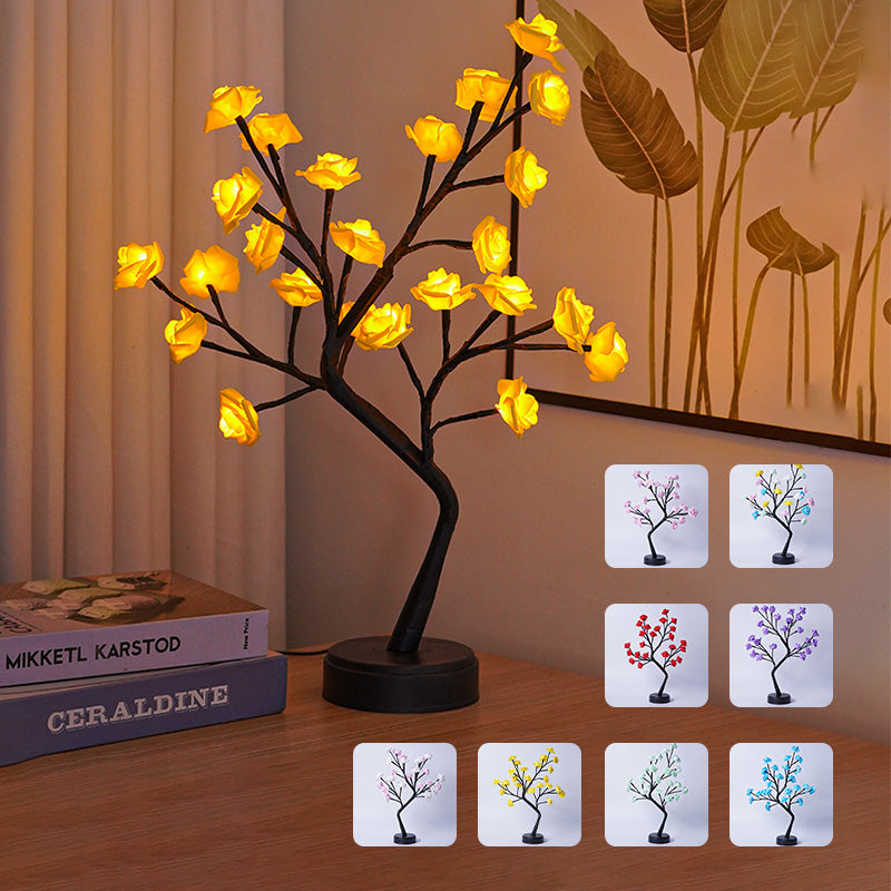 Table Lamp Flower Tree Rose Fairy Light –  Rose Lamp for Romantic Home Décor, Wedding & Gift Occasions