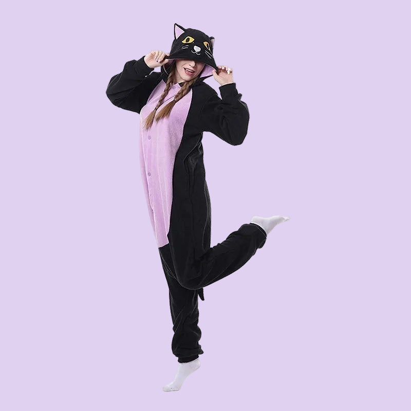 Cartoon One-Piece Pyjama Polar Fleece Home Wear – Warm, Cozy & Cute All-in-One Loungewear