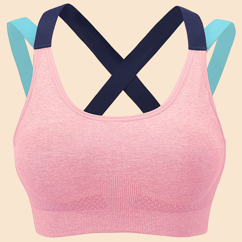 Soutien desportivo feminino para ioga, corrida e fitness – com suporte, respirável e com um bonito design nas costas.