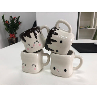 Ceramic Mug Set – 4-Piece Fun Drinkware for Everyday Use