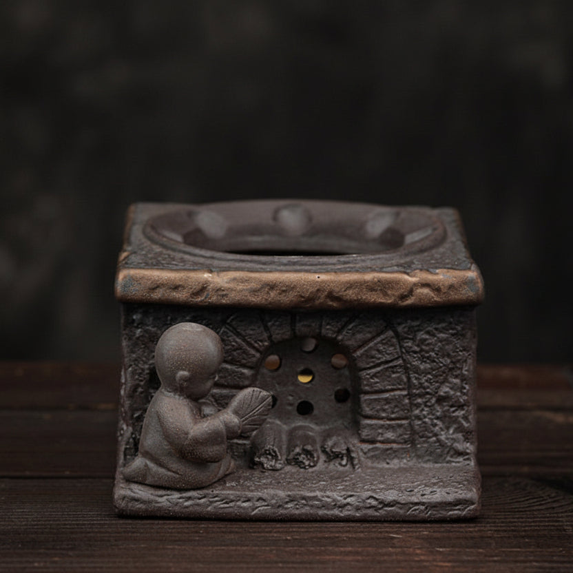 Handmade Vintage Stoneware Tea Warmer Set – Ceramic Ritual & Wellness Tea Set