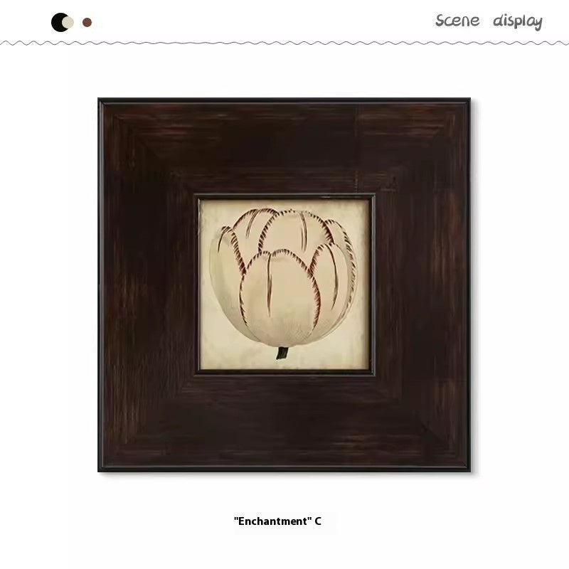 Silent Style Floral Canvas Wall Art – Framed Decorative Painting