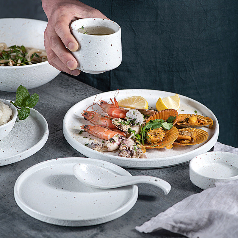 Porcelain Dinnerware Set – Elegant Rice, Noodle Bowls & Plates