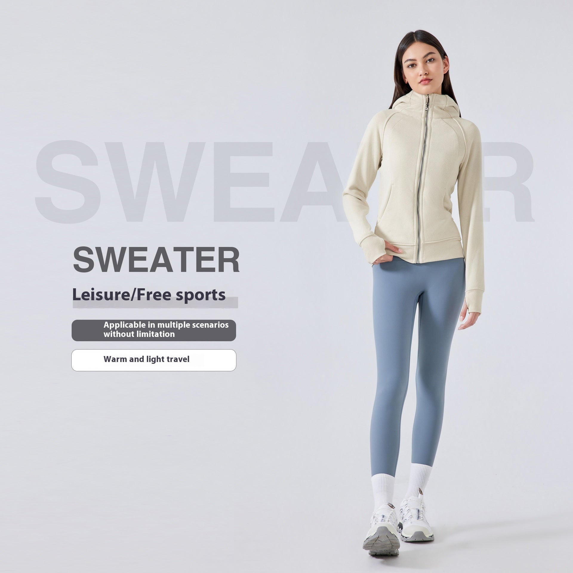 Thick Warm Hooded Sports Jacket for Men &amp; Women – Fitness &amp; Running Hoodie