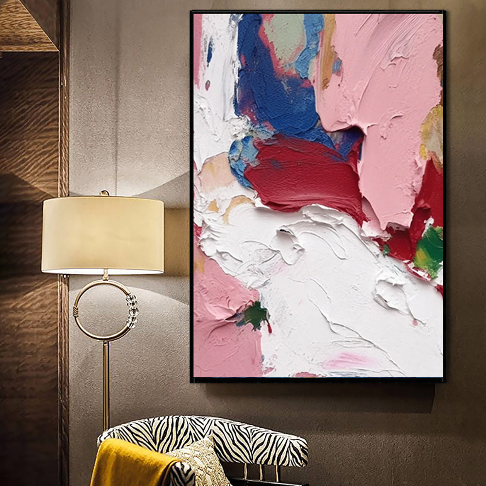 Modern Handmade Abstract Oil Painting on Canvas – Luxury Wall Art for Living Room